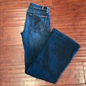 7 for all Mankind dojo dark flare jeans